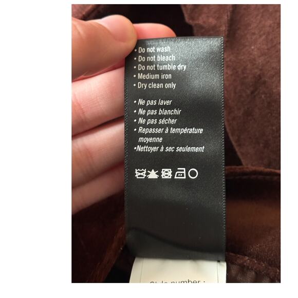 Paige Claudine Velvet Ankle Flare Pants brown size 24 - Picture 7 of 9